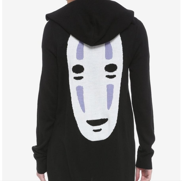 Hot Topic Sweaters | Her Universe Studio Ghibli Spirited Away No-Face Intarsia Girls Hooded Cardigan | Color: Black/Red | Size: S | Christiekunich's